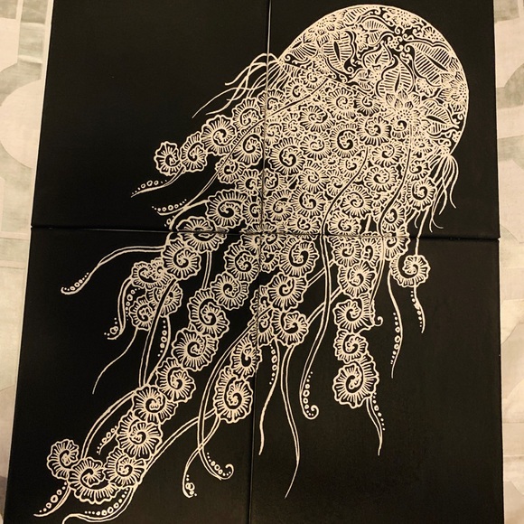 Jellyfish Painting, new, unique art - Picture 3 of 6